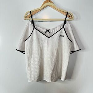 Women's White Kate Spade "Mrs" Sleepwear Set